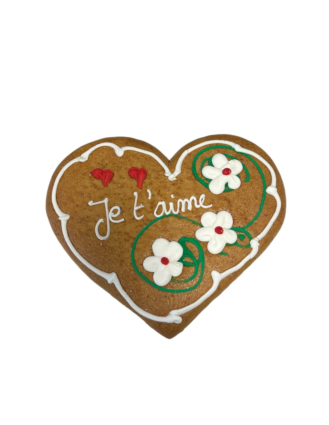 Herzförmiger Lebkuchen, Blumendekor