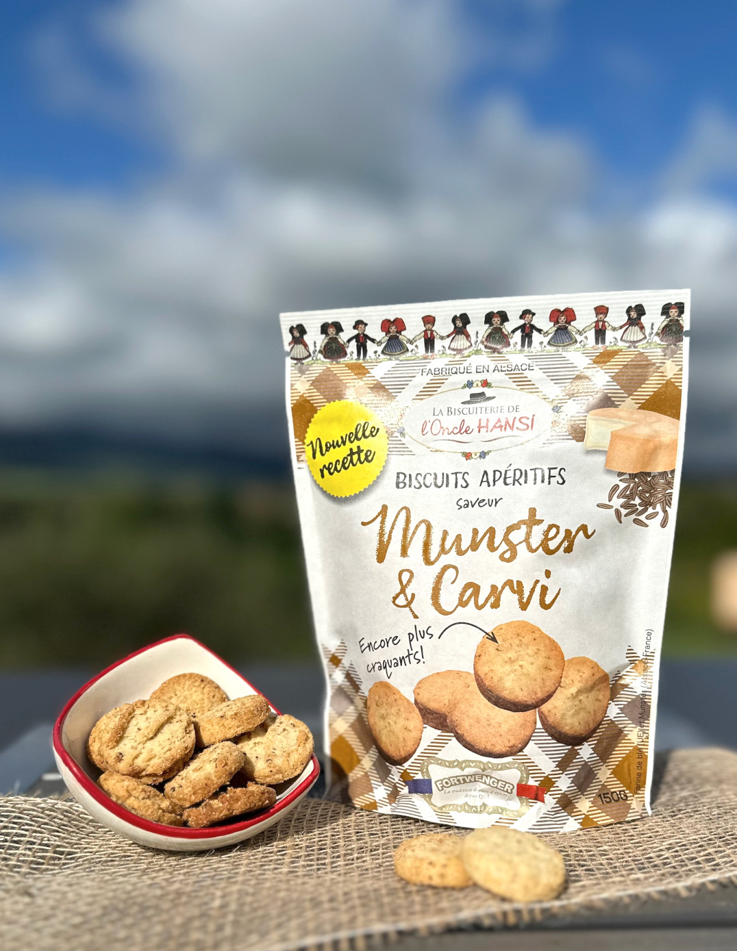 Brezels Crackers Munster-Käse & Kümmel