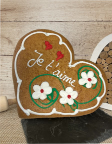 Herzförmiger Lebkuchen, Blumendekor
