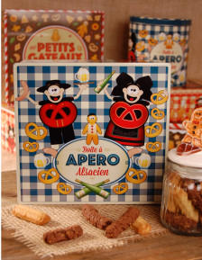 Hohe quadratische Box, Dekor Bretzel Airlines "Aperitif"